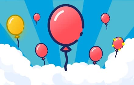 Pop-a-loon Chrome extension icon showing colorful balloons